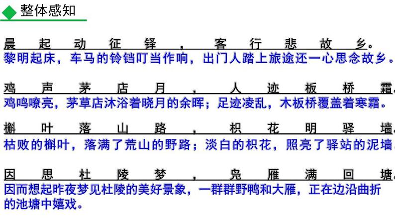 九上课外古诗商山早行同步课件06