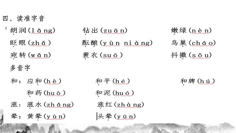 第一单元知识梳理 部编版七年级语文上册知识梳理与能力训练课件PPT05