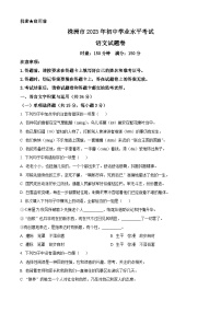 2023年湖南省株洲市中考语文真题