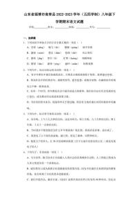 山东省淄博市高青县2022-2023学年（五四学制）八年级下学期期末语文试题（含答案）