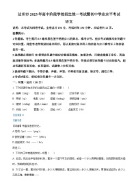 2023年四川省达州市中考语文真题（含解析）