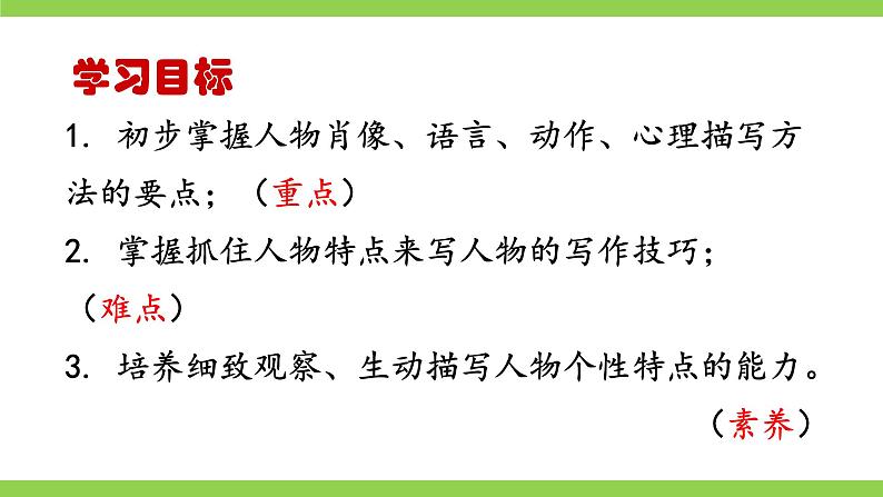 【核心素养】部编版初中语文七上第三单元写作《写人要抓住特点》（课件+教案）03
