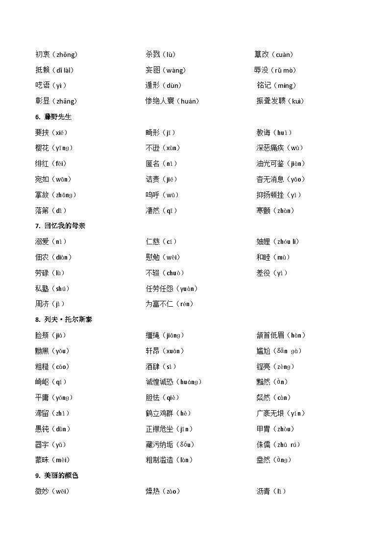 统编版语文八年级上册暑期提升讲练 第1讲 字音字形（原卷版+解析版）02