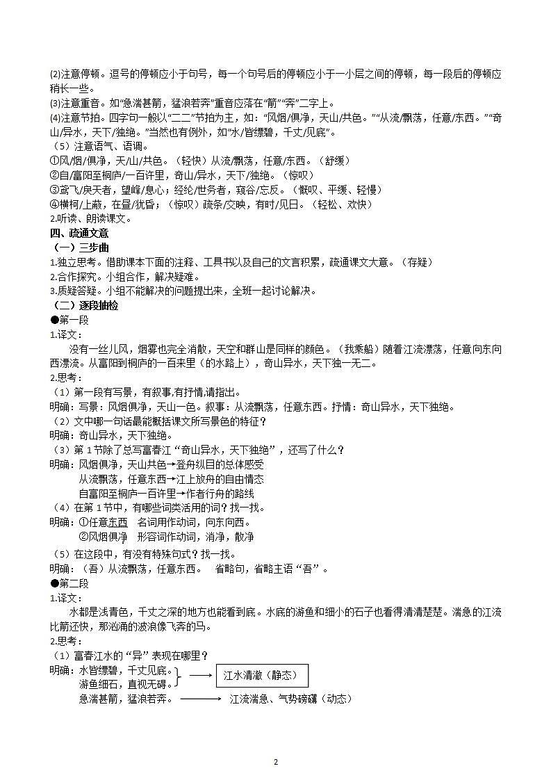 【核心素养】部编版初中语文八年级上册12《与朱元思书》 课件+教案+同步测试（含答案）+导学案（师生版）02