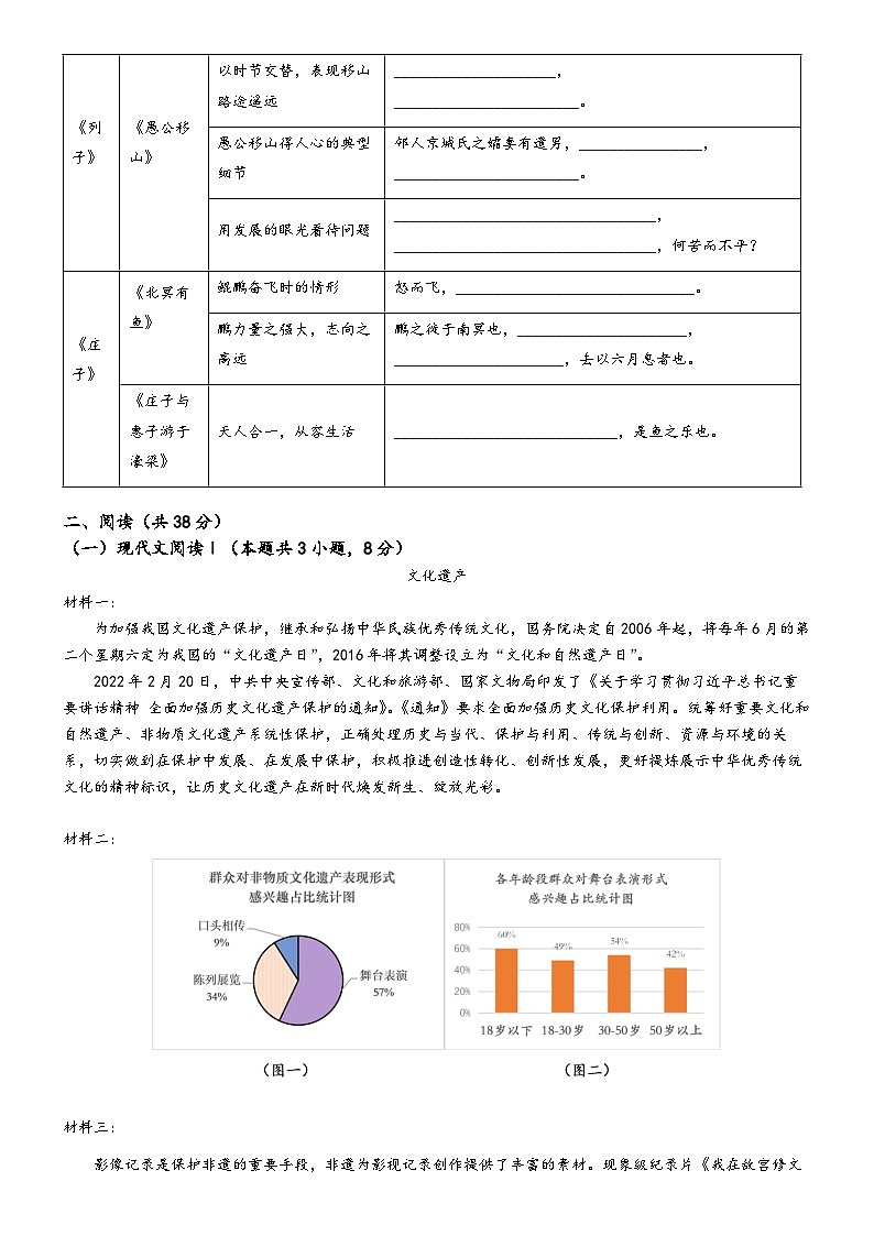 广西中考语文一轮复习周测试卷5第2页