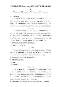 广西玉林市兴业县2022-2023学年七年级下学期期末语文试题（含答案）