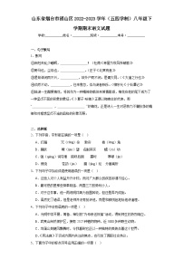 山东省烟台市福山区2022-2023学年（五四学制）八年级下学期期末语文试题（含答案）