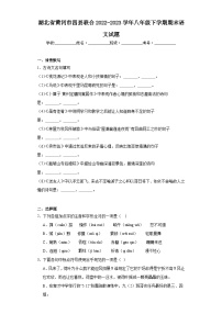 湖北省黄冈市四县联合2022-2023学年八年级下学期期末语文试题（含答案）
