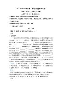福建省厦门双十中学2022-2023学年九年级下学期期中语文试题（解析版）