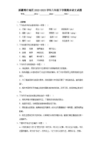 新疆喀什地区2022-2023学年八年级下学期期末语文试题（含答案）