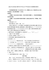 2023年吉林省长春市初中学业水平考试语文仿真模拟试题八（学生版）