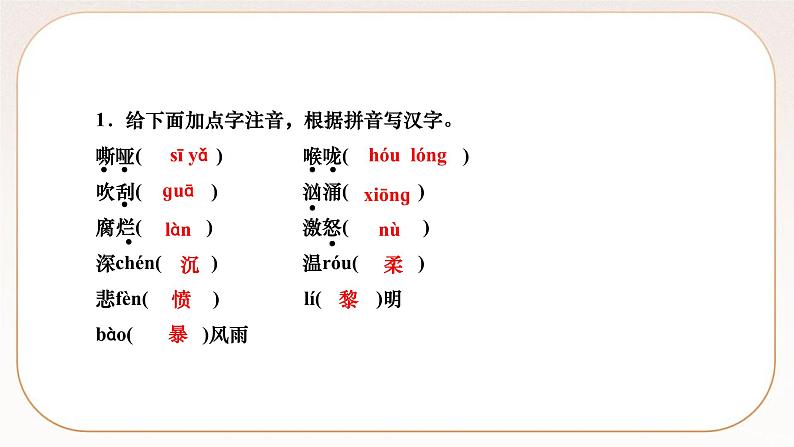 人教部编版语文九上 3　我爱这土地 （练习课件）第2页