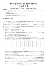 广西壮族自治区南宁市金凯初级中学2022-2023学年八年级下学期5月善美综合评价语文试题