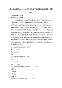 重庆市潼南区2022-2023学年八年级下学期期末语文试卷（含答案）