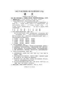 广西壮族自治区贵港市港南区2022-2023学年九年级上学期期中语文试题