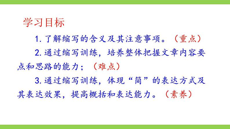 【核心素养】部编版初中语文九上第四单元写作《学习缩写》（课件+教案+素材）03