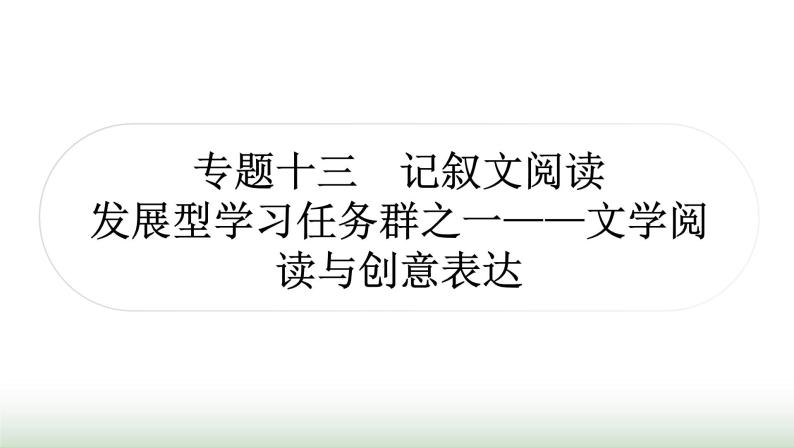 中考语文复习2现代文阅读专题十三记叙文阅读(发展型学习任务群之一——文学阅读与创意表达)作业课件01