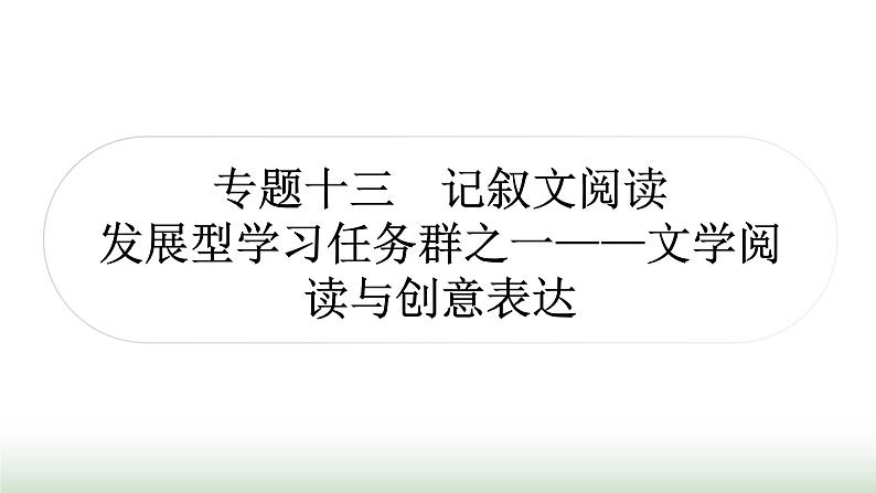 中考语文复习2现代文阅读专题十三记叙文阅读(发展型学习任务群之一——文学阅读与创意表达)作业课件第1页