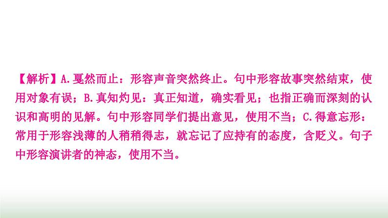 中考语文复习积累与运用2专题四词语理解与运用作业课件05