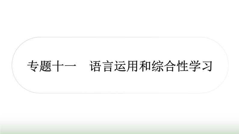 中考语文复习积累与运用10专题十一语言运用和综合性学习作业课件01