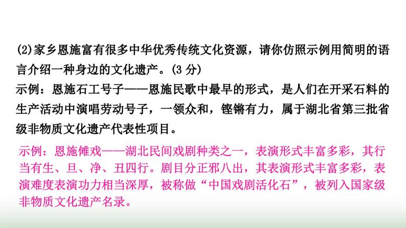 中考语文复习积累与运用10专题十一语言运用和综合性学习作业课件06