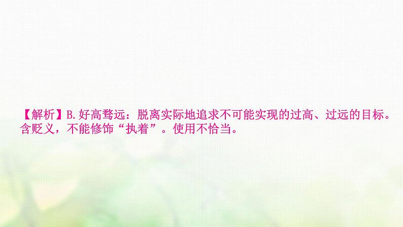 中考语文复习积累与运用2专题四词语理解与运用教学课件第5页