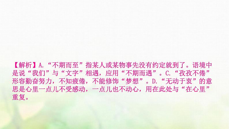 中考语文复习积累与运用2专题四词语理解与运用教学课件第7页