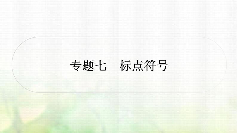 中考语文复习积累与运用5专题七标点符号教学课件01