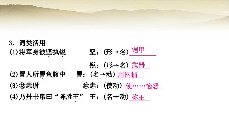 中考语文复习文言文基础储备练6陈涉世家教学课件04