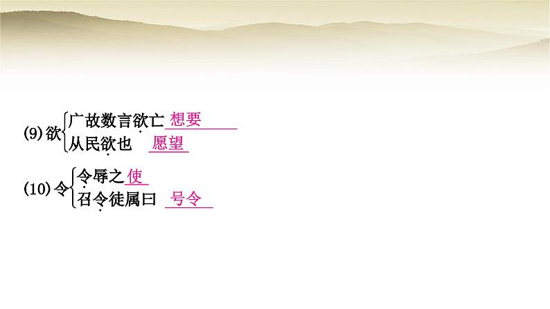 中考语文复习文言文基础储备练6陈涉世家教学课件08