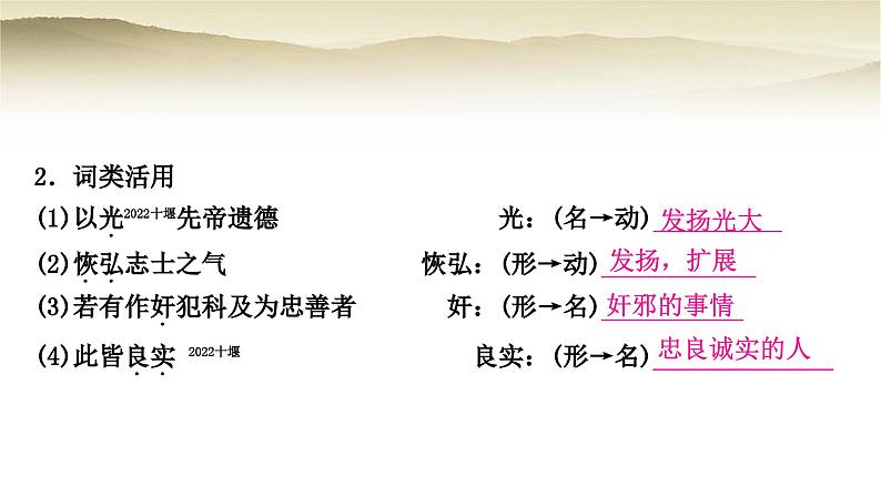 中考语文复习文言文基础储备练7出师表教学课件第4页