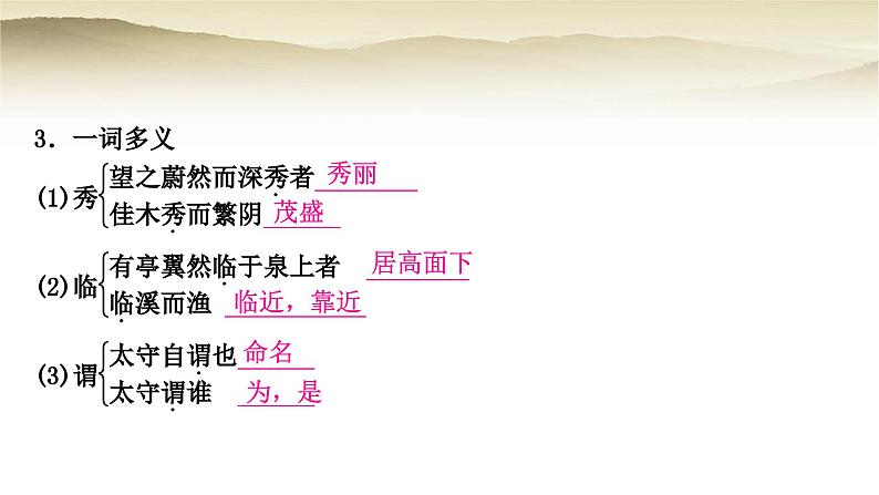 中考语文复习文言文基础储备练9醉翁亭记教学课件04