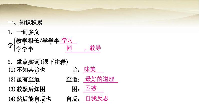 中考语文复习文言文基础储备练16所有嘉肴教学课件第2页