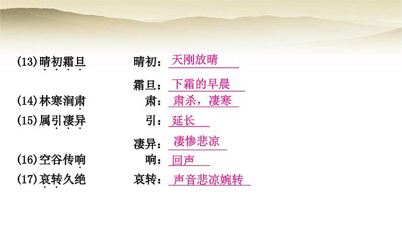 中考语文复习文言文基础储备练19三峡教学课件第7页
