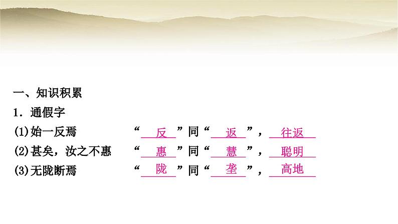 中考语文复习文言文基础储备练26愚公移山教学课件第2页
