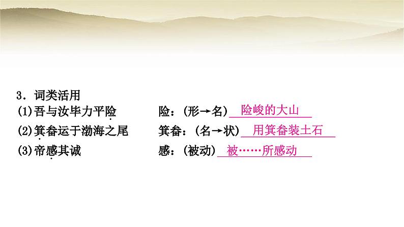 中考语文复习文言文基础储备练26愚公移山教学课件第4页