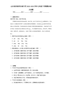 山东省济南市东南片区2022-2023学年七年级下学期期末语文试题（含答案）