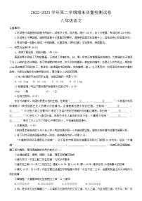 河南省平顶山市叶县2022-2023学年八年级下学期期末考试语文试题（含答案）