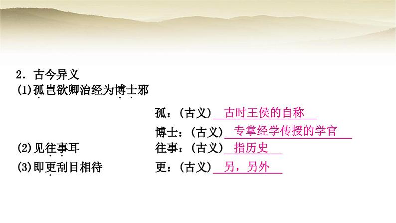 中考语文复习文言文基础储备练28孙权劝学教学课件第3页
