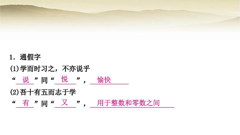 中考语文复习文言文基础储备练34《论语》十二章教学课件02