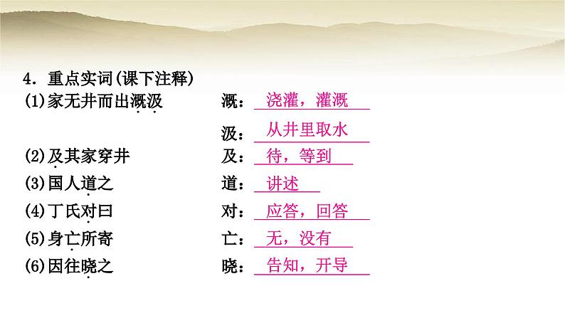 中考语文复习文言文基础储备练37寓言二则教学课件第4页