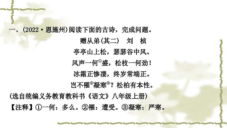 中考语文复习古诗文阅读专题古诗词阅读教学课件第4页