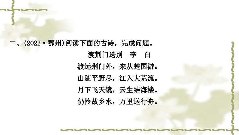 中考语文复习古诗文阅读专题古诗词阅读教学课件第7页