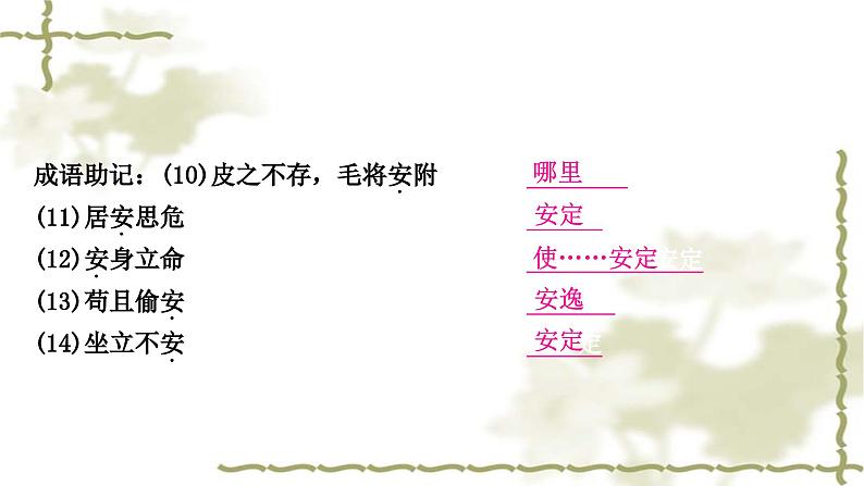 中考语文复习文言文知识整合练150个文言虚词教学课件04