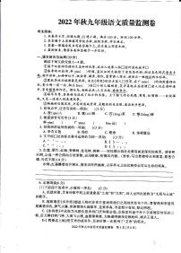 重庆市梁平区2022-2023学年九年级上学期期末质量监测语文试题