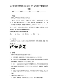 山东省临沂市郯城县2022-2023学年七年级下学期期末语文试题（含答案）