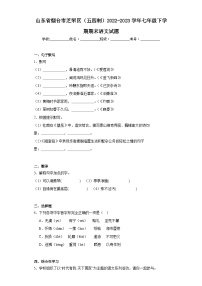 山东省烟台市芝罘区（五四制）2022-2023学年七年级下学期期末语文试题（含答案）