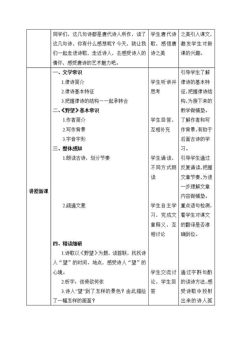 【核心素养目标】人教部编版初中语文八年级上册 《唐诗五首—野望》第一课时课件+教案+同步分层练习（含答案）02