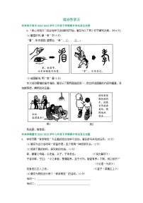 河南省部分地区2022-2023学年下学期七年级语文期末试卷汇编：综合性学习