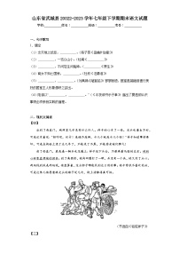 山东省武城县2022-2023学年七年级下学期期末语文试题（含解析）